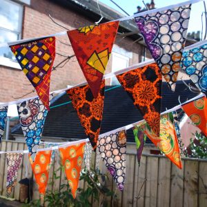 Chitenge Cotton Bunting for parties celebrations weddings