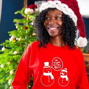 The Vegan's Ate My Nose' Snowman Christmas Jumper